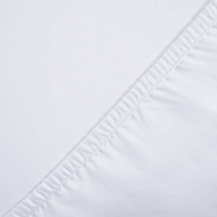 Luxe Cotton Tencel Fitted Sheet- White