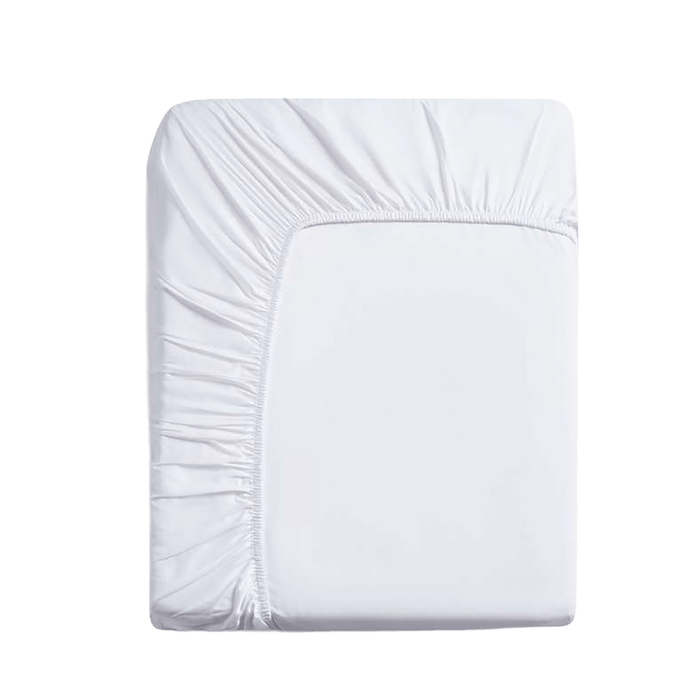 Luxe Cotton Tencel Fitted Sheet- White