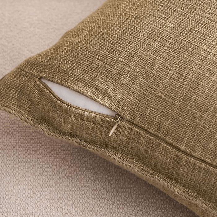 Luxe Linen Down Alternative Filled Cushion 50X50cm - Olive