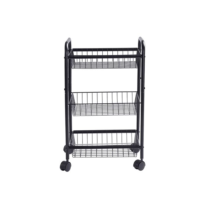 Malgo 3-Tier Kitchen Trolley 70.5Cm - Black