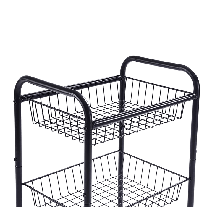 Malgo 3-Tier Kitchen Trolley 70.5Cm - Black