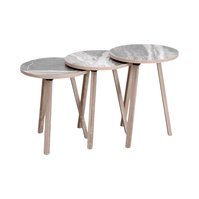 Marnus Nest Of Tables Set Of 3 - Gray