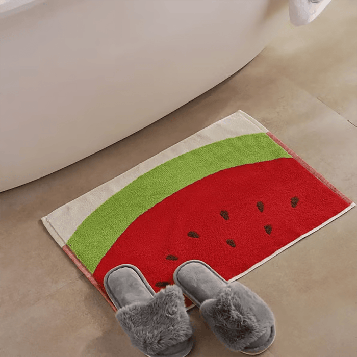 Melon Reversible Terry Bathmat - Red