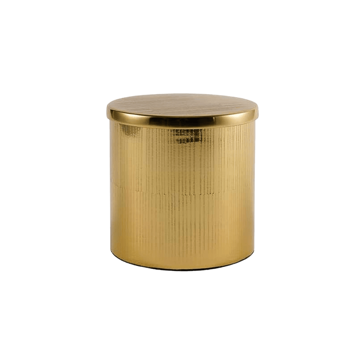 Meteor Metal Cotton Jar - Gold