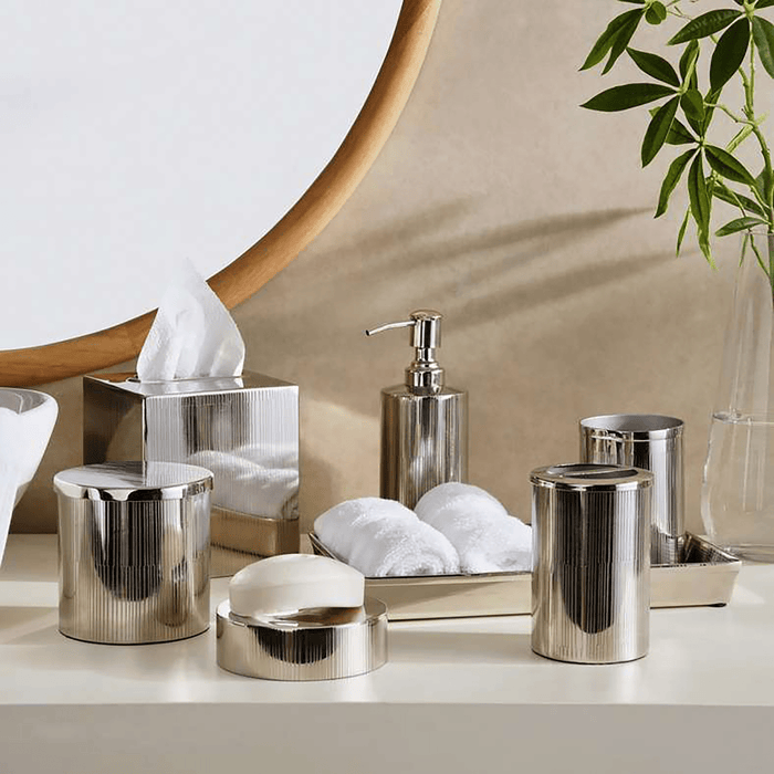Meteor Metal Tissue Box Cover - Silver Pan Home