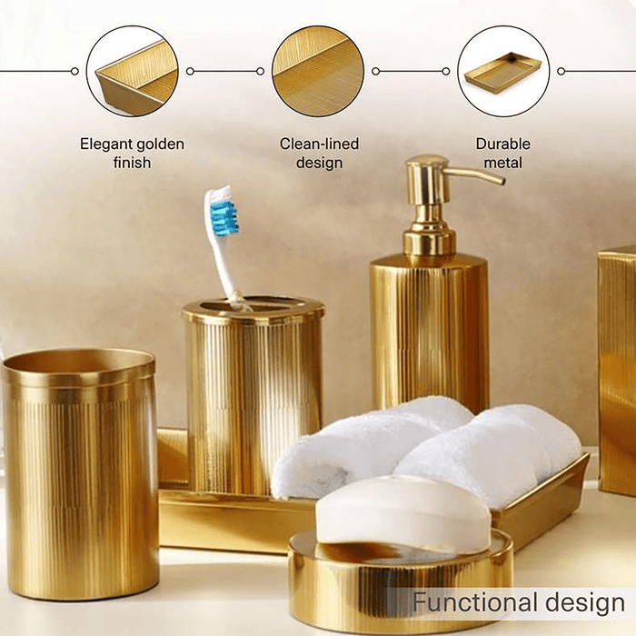 Meteor Metal Towel Tray - Gold