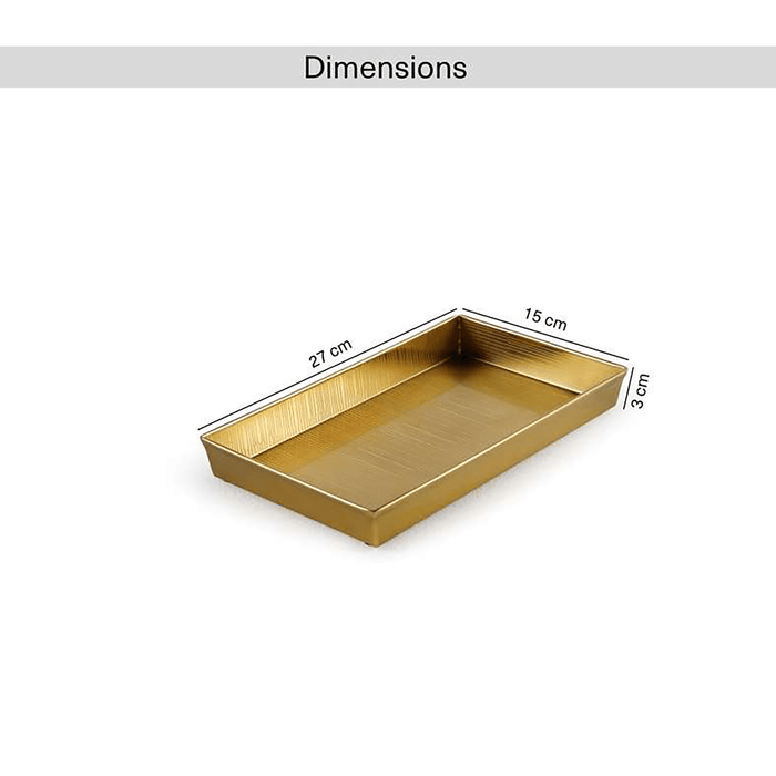 Meteor Metal Towel Tray - Gold