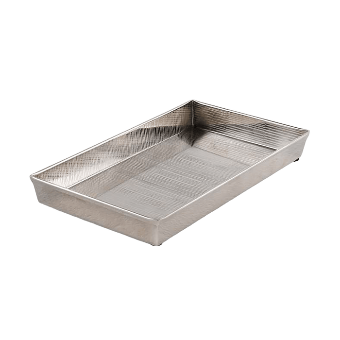 Meteor Metal Towel Tray - Silver