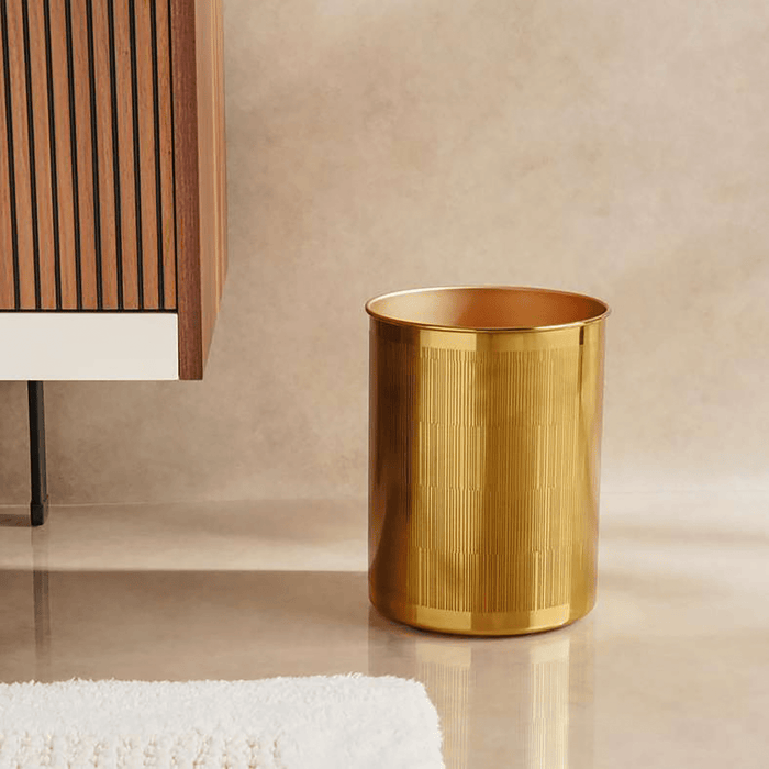 Meteor Metal Waste Bin - Gold