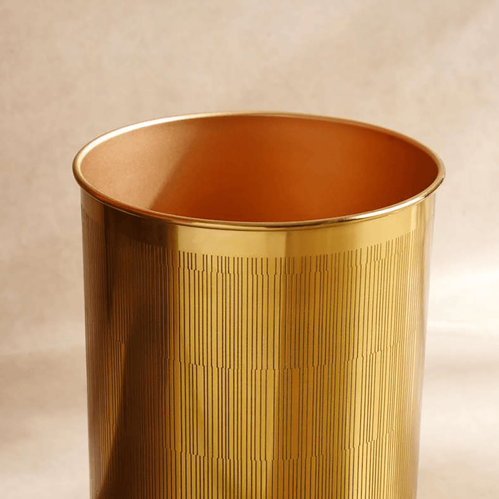 Meteor Metal Waste Bin - Gold