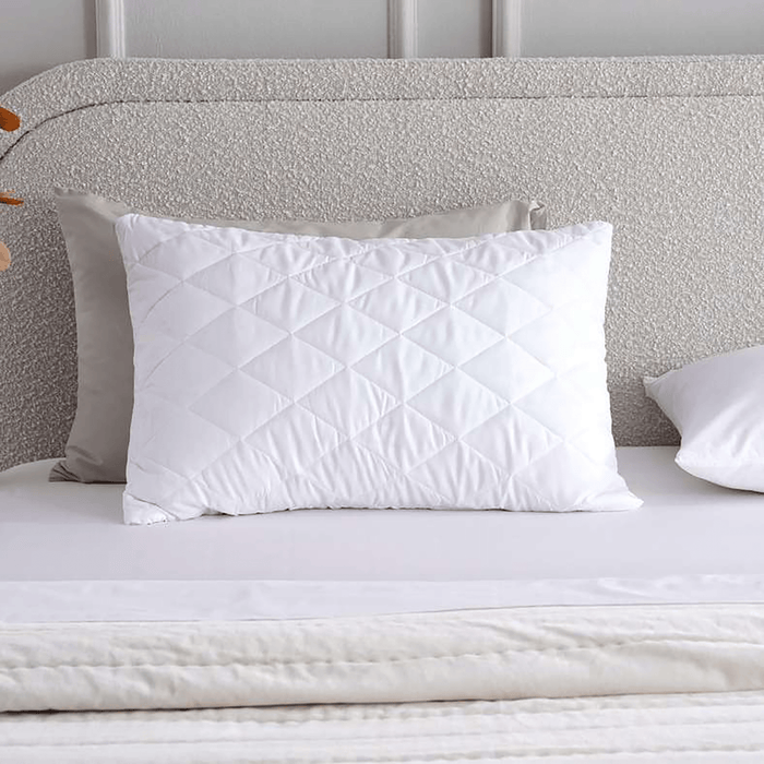 Microfibre Waterproof Pillow Protector -White