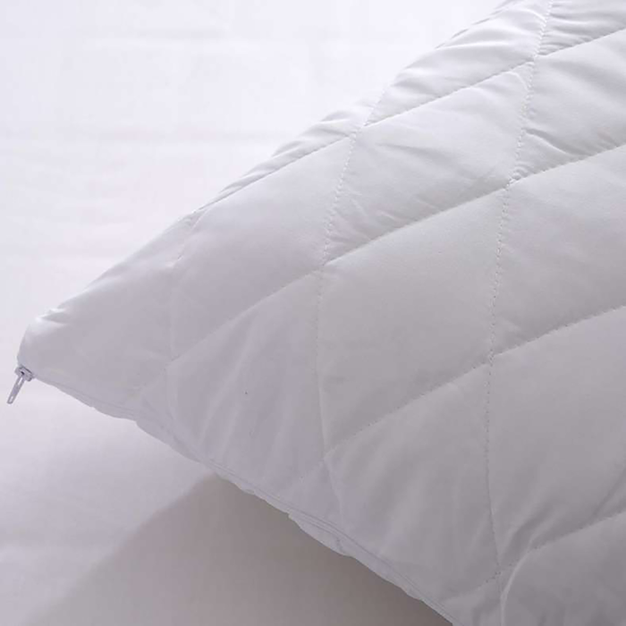 Microfibre Waterproof Pillow Protector -White