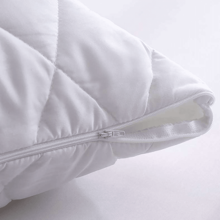Microfibre Waterproof Pillow Protector -White