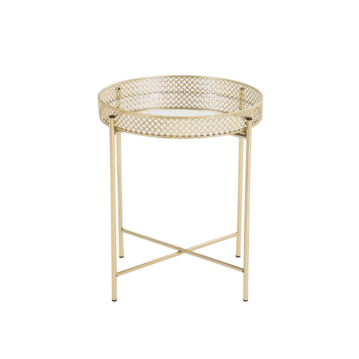 Mikado Accent Table Mirror Round - Gold