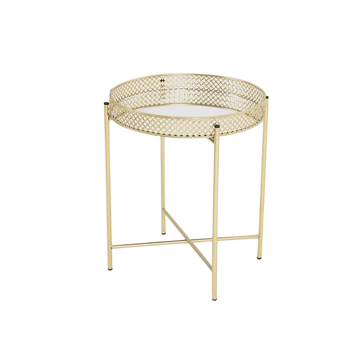Mikado Accent Table Mirror Round - Gold
