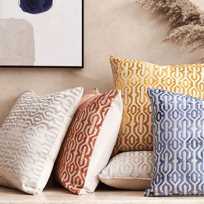 Monrovia Holland Velvet Down Alternative Filled Cushion 48X48cm - Honey Gold Pan Home