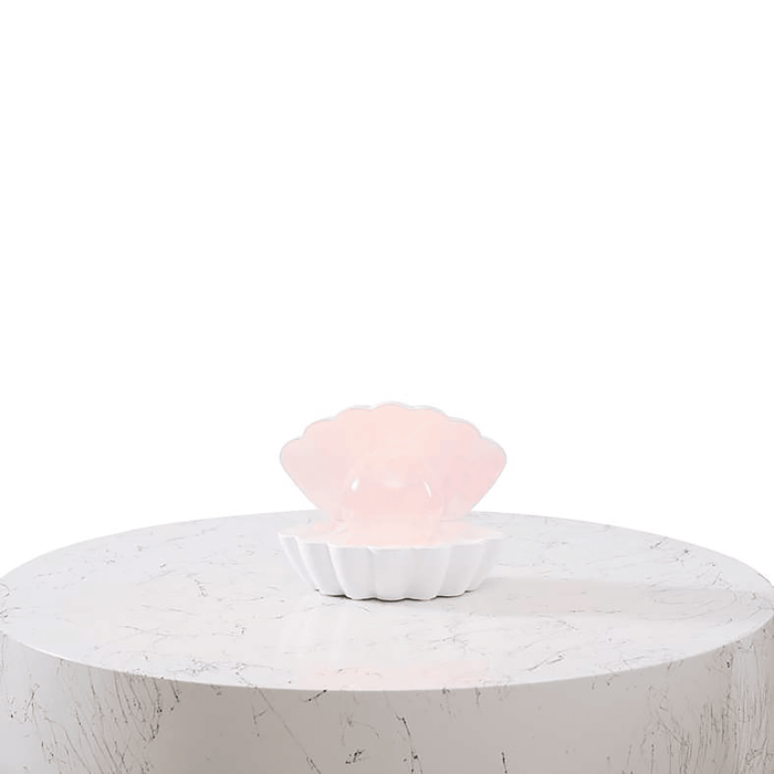 Moss Shell Lamp With Dream Pearl - White