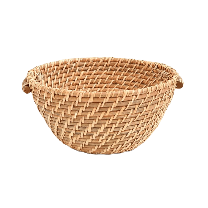 Natura Rattan Basket With Handle - Natural