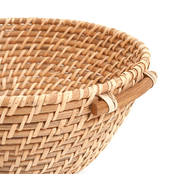 Natura Rattan Basket With Handle - Natural