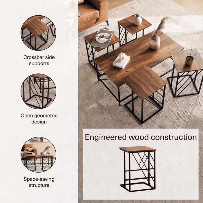 Nour 1+4 Coffee Table Set