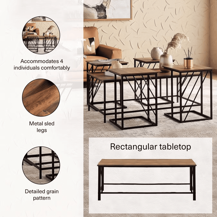 Nour 1+4 Coffee Table Set