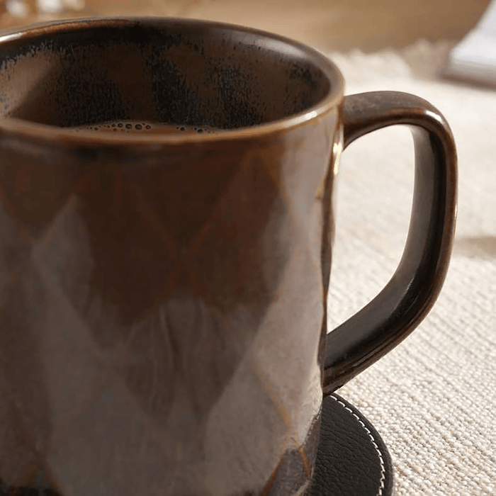 Novato Reactive Glaze Stoneware Mug 340Ml -Dark Brown