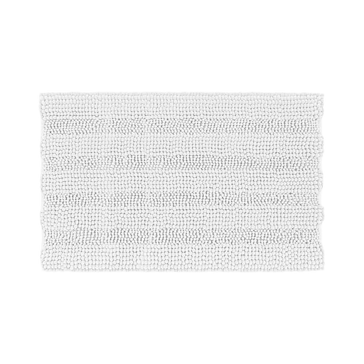 Oasis Soft Plush Chenille Bathmat- White - 50x80 cm Pan Home