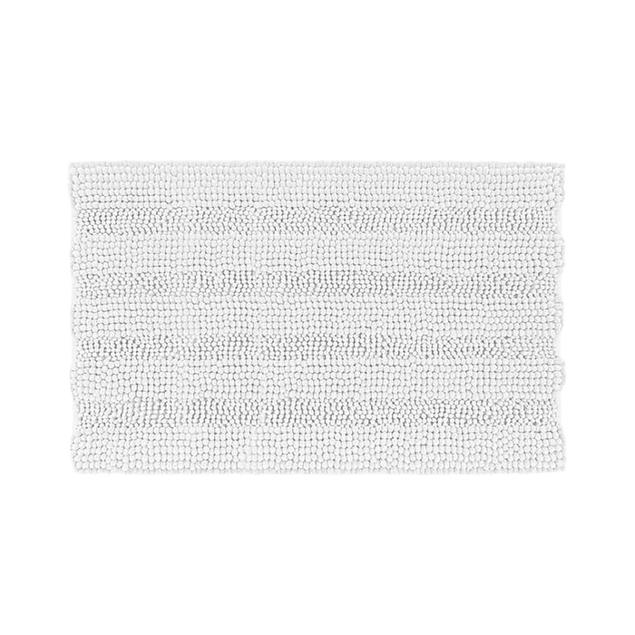 Oasis Soft Plush Chenille Bathmat- White - 50x80 cm Pan Home