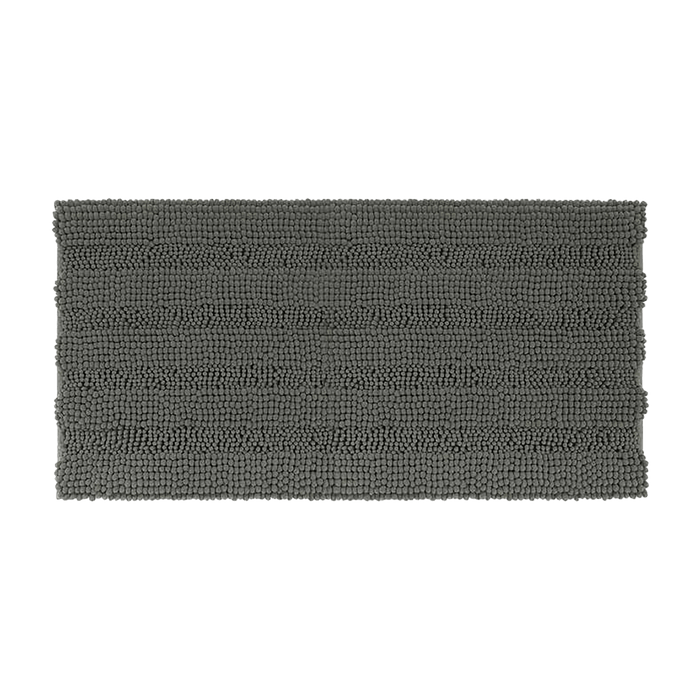 Oasis Soft Plush Chenille Bathmat- Grey - 60x120 cm Pan Home