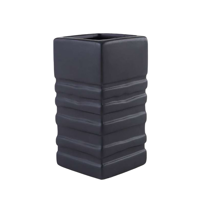 Obsidian 3-Piece Ceramic Bathroom Accessories Set - Black Pan Home