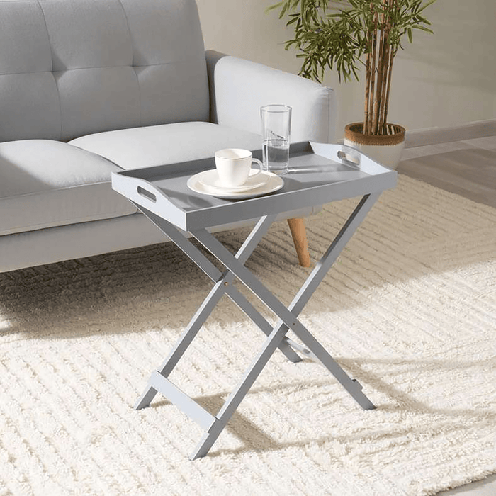 Oliove Folding Table With Tray - Grey