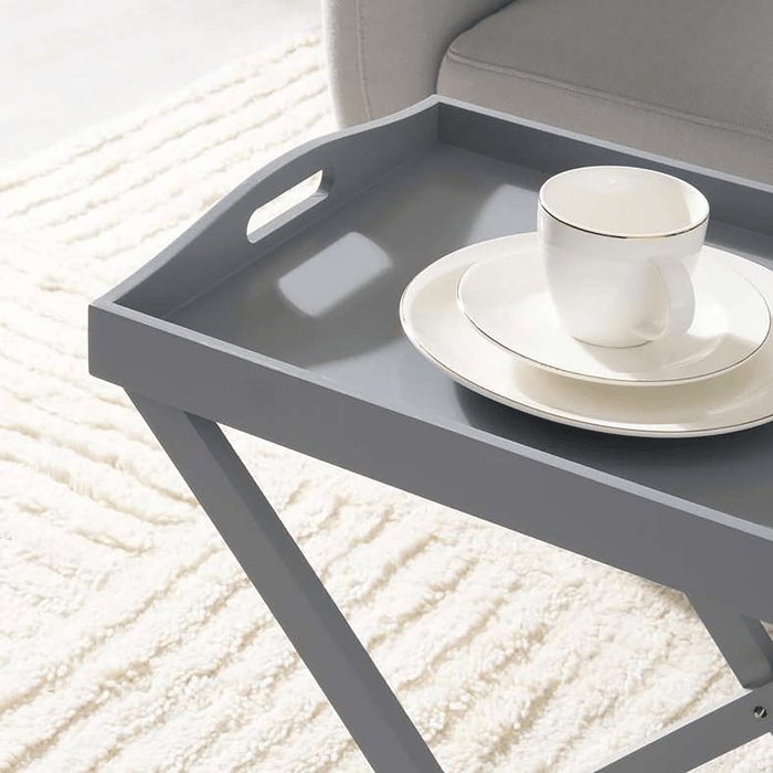 Oliove Folding Table With Tray - Grey