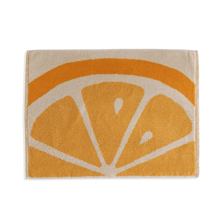 Orange Reversible Terry Bathmat - Orange