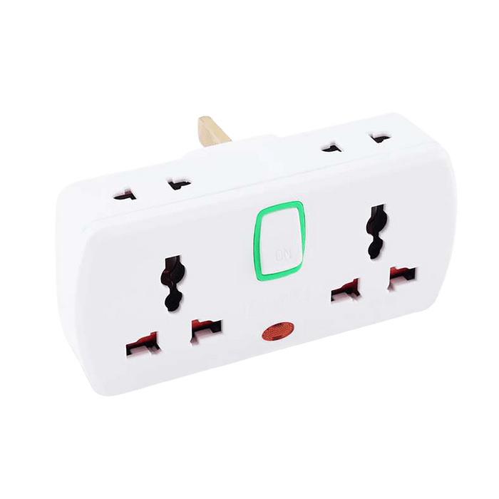 Oshtraco 2 Way Universal + X2Pin Socket 6Cm - White