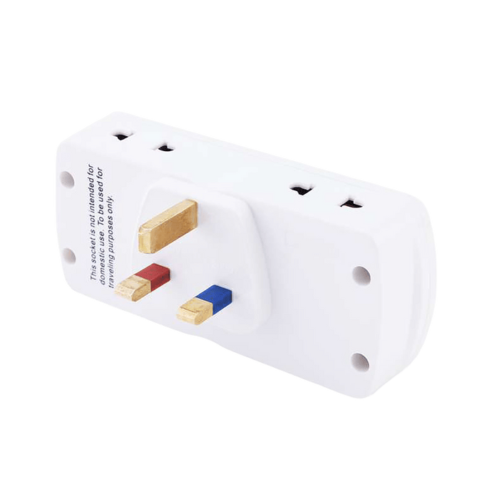 Oshtraco 2 Way Universal + X2Pin Socket 6Cm - White