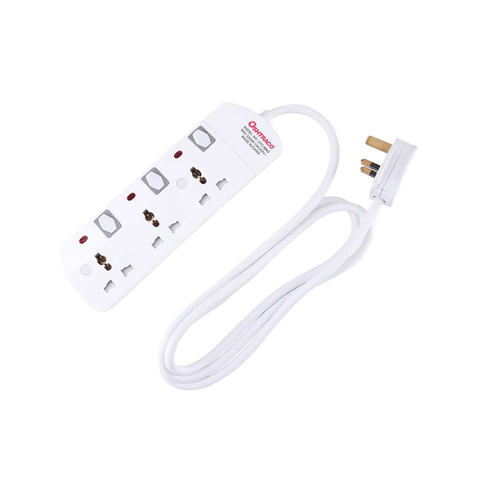 Oshtraco 3-Plug Universal Extension 1.5M Cable
