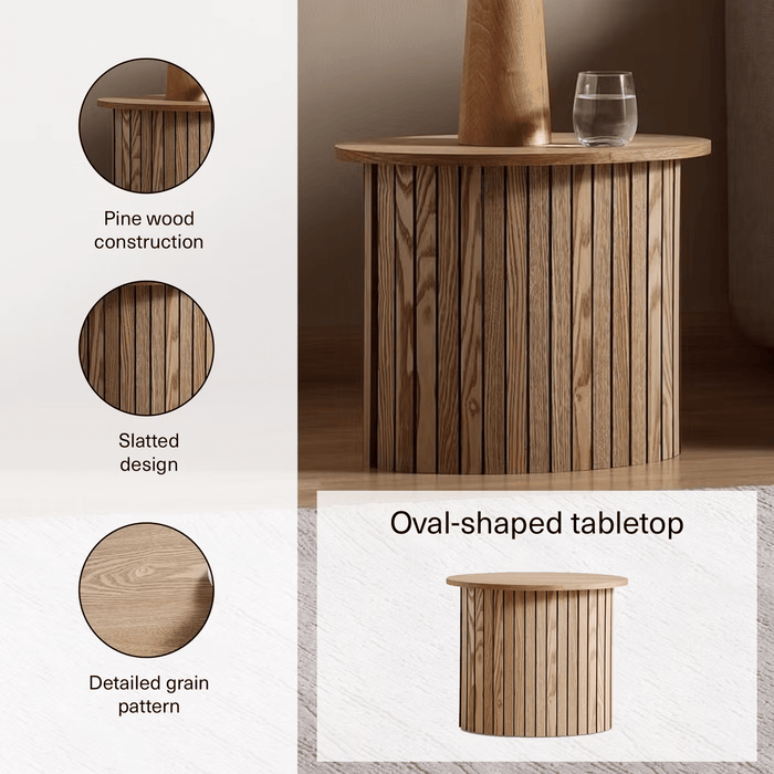 Otto End Table Veneer Oval