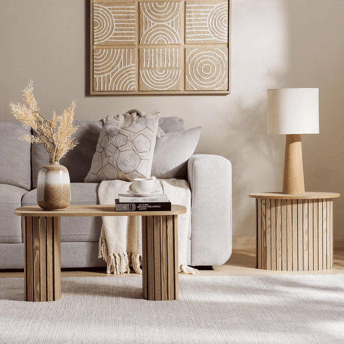 Otto End Table Veneer Oval