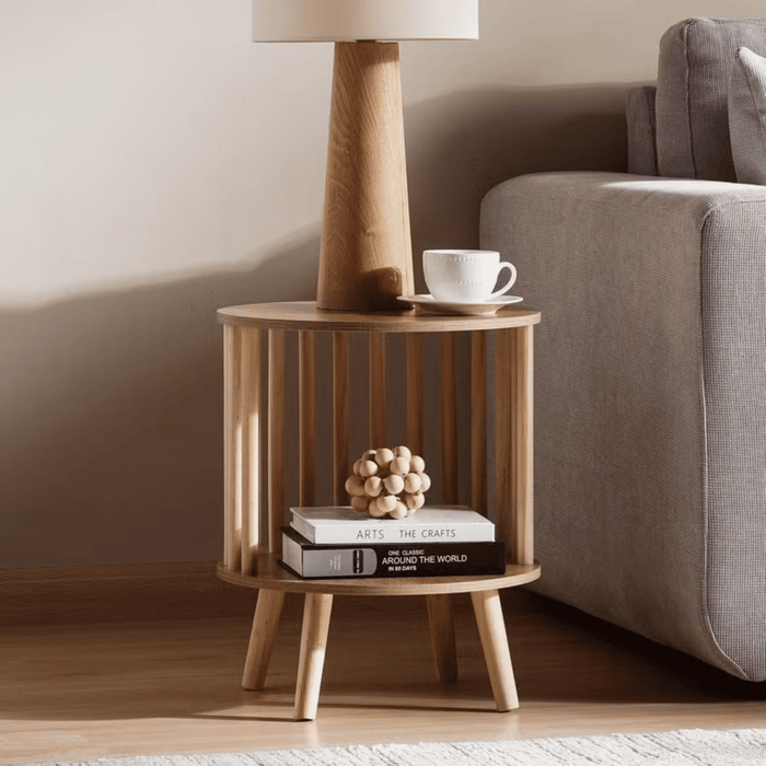Otto End Table With Storage Veneer