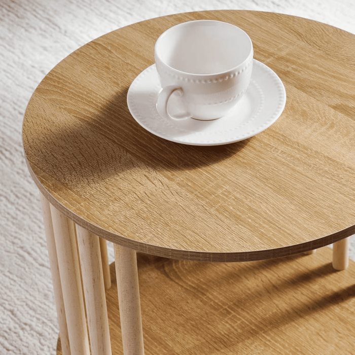 Otto End Table With Storage Veneer