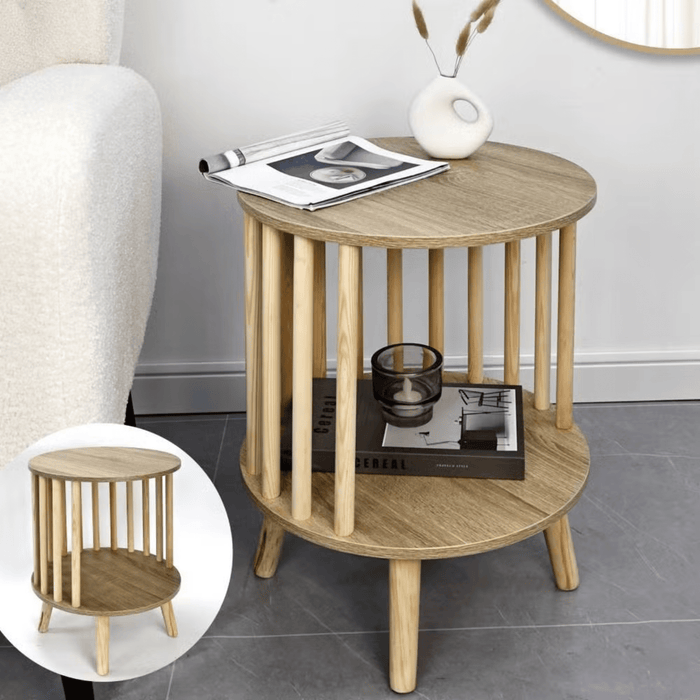 Otto End Table With Storage Veneer