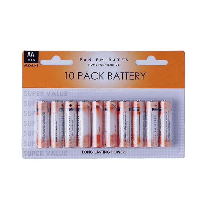 Pan 10-Pieces Alkaline Battery Aa