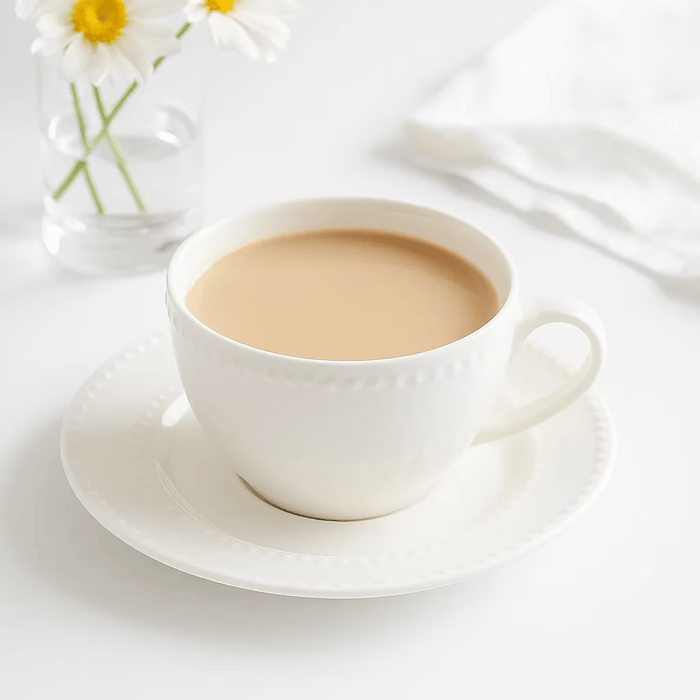 Perlee Beaded New Bone China Tea Cup Saucer 220Ml - White