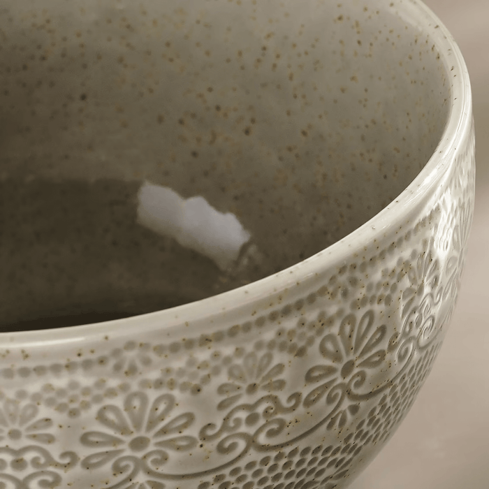 Queen Lace Porcelain Cereal Bowl Dia14cm -Brown