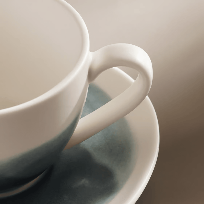 Rancel Porcelain Coffee Cup Saucer 150Ml - Greyish Blue