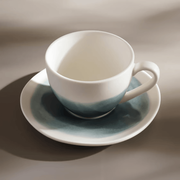 Rancel Porcelain Coffee Cup Saucer 150Ml - Greyish Blue