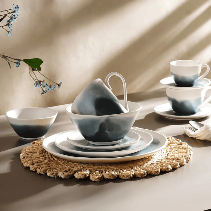Rancel Porcelain Rice Bowl - Greyish Blue