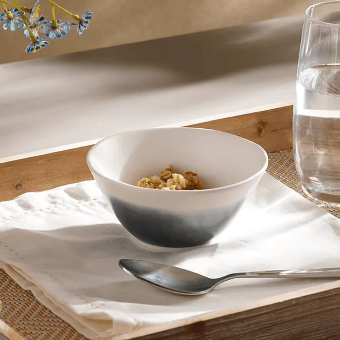 Rancel Porcelain Rice Bowl - Greyish Blue
