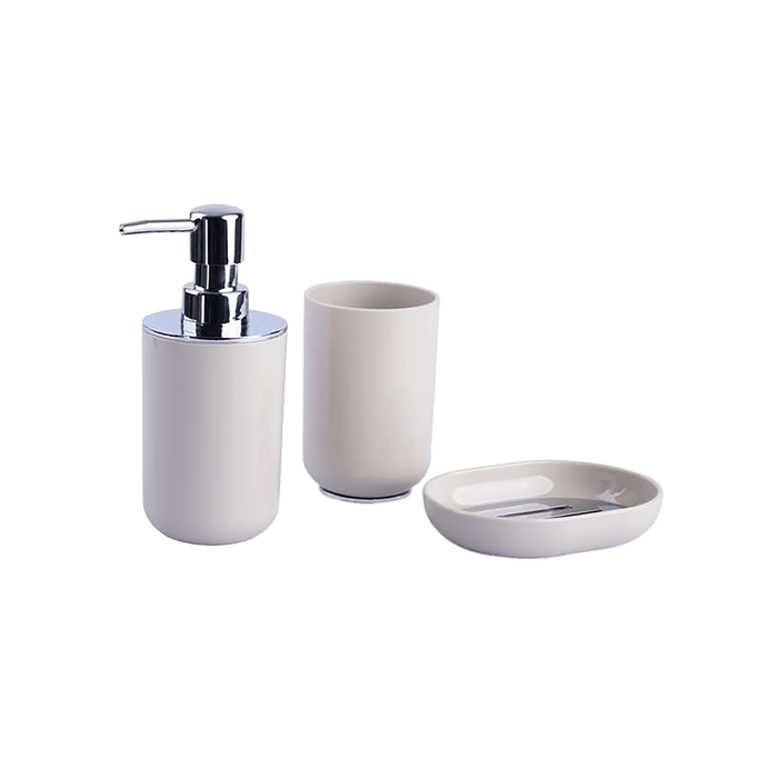 Redruth 3 Pieces Bathroom Accessory Set - Beige