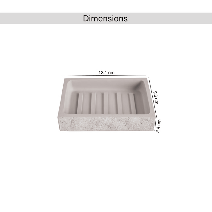 Reef Resin Soap Dish - Stone Grey